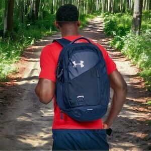UNDER ARMOUR Storm Hustle 4.0 Backpack Navy Blue School Travel Laptop Tennis Bag
